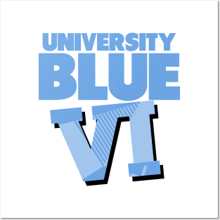 University Blue 6 Sneaker Art Posters and Art